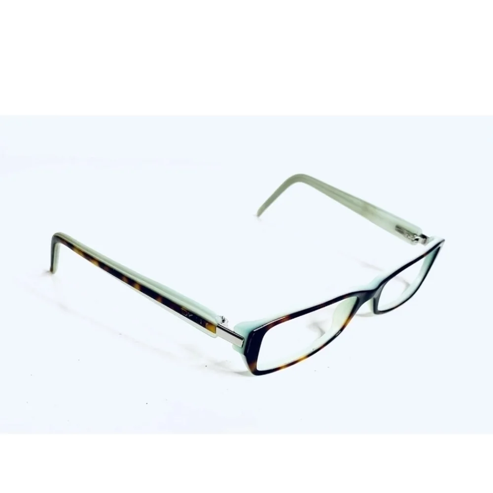 DKNY women's Tortoise Rectangular perscription Frame W Teal Interior Glasses New